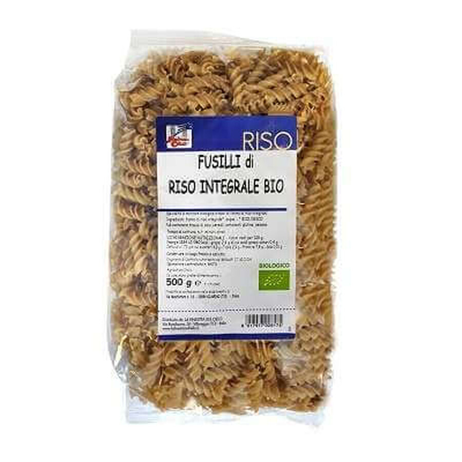 Paste Bio fusilli din orez integral fara gluten, 500 g, La Finestra Sul Cielo