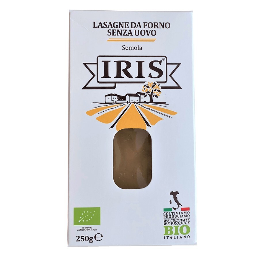 Paste Lasagna din grau dur, 250 gr, Iris