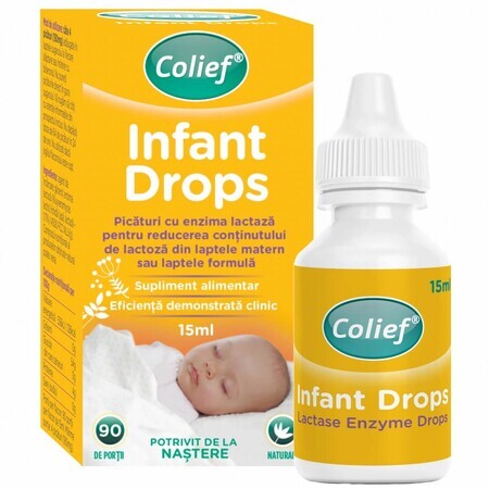 Picături cu enzima lactază, Infant drops, 15 ml, Colief