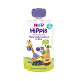 Piure Bio de pere, prune și coacăze HiPPiS, +12luni, +100g, Hipp