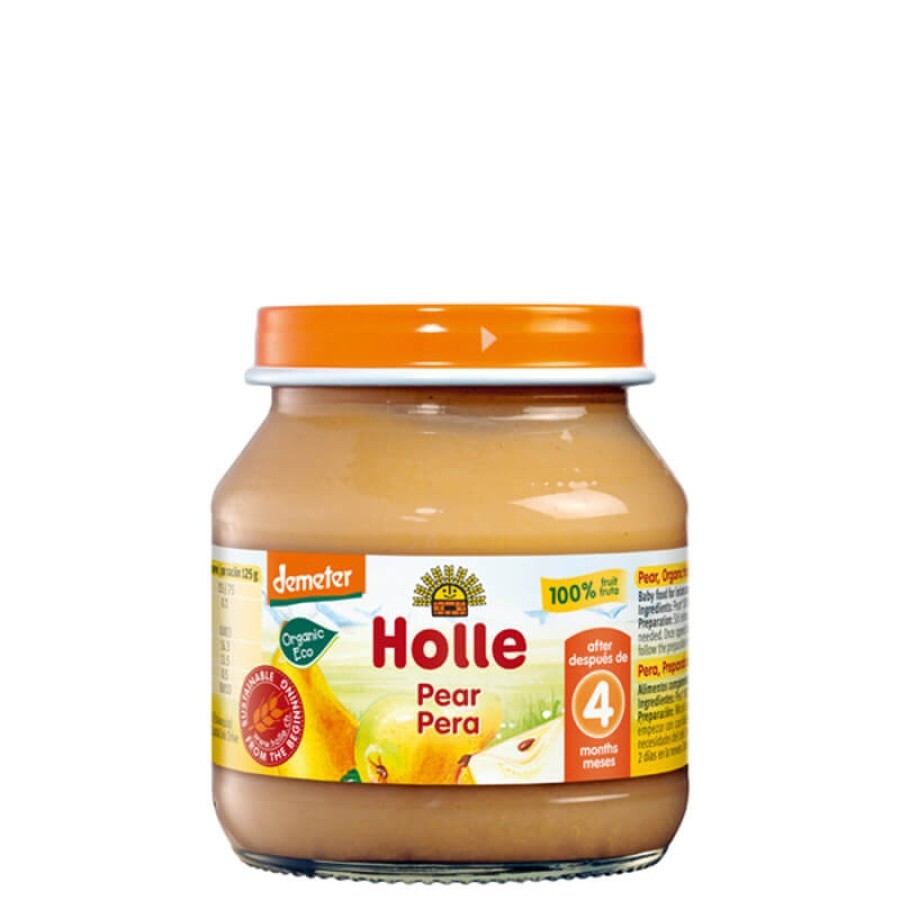 Piure Bio din pere, 125 g, Holle Baby Food