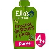 Piure Eco din brocoli, para si mazare, +4luni, 120g, Ella's Kitchen