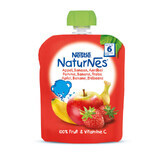 Piure Pouch mere, banane și căpșune NaturNes, 90 g, Nestle