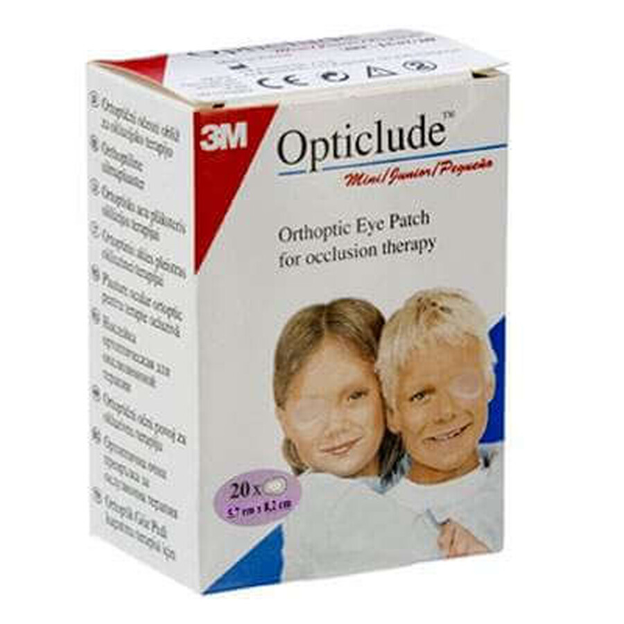 Plasture ocular pentru terapia ocluzivă, Opticlude, 5.7x8.2 cm, 20 bucăți, 3M