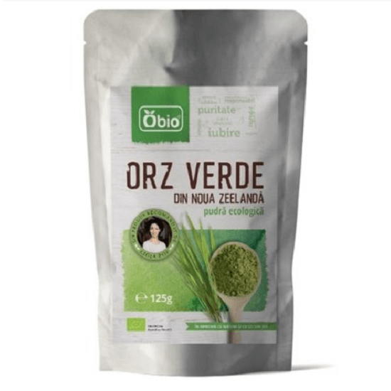 Pudra ecologica din orz verde, Noua Zeelanda, 125 gr, Obio