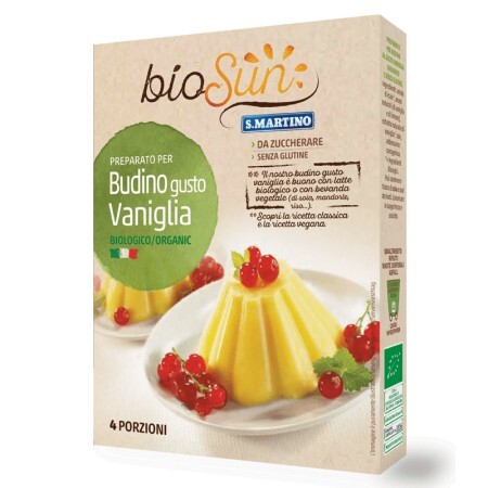 Pudra pentru budinca de vanilie fara gluten Eco Biosun, 35 gr, S.Martino