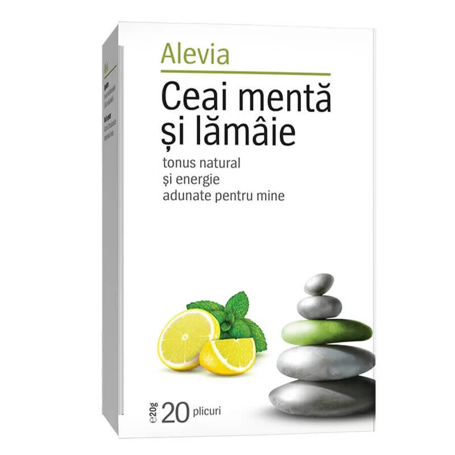 Ceai cu mentă și lămâie, 20 plicuri, Alevia