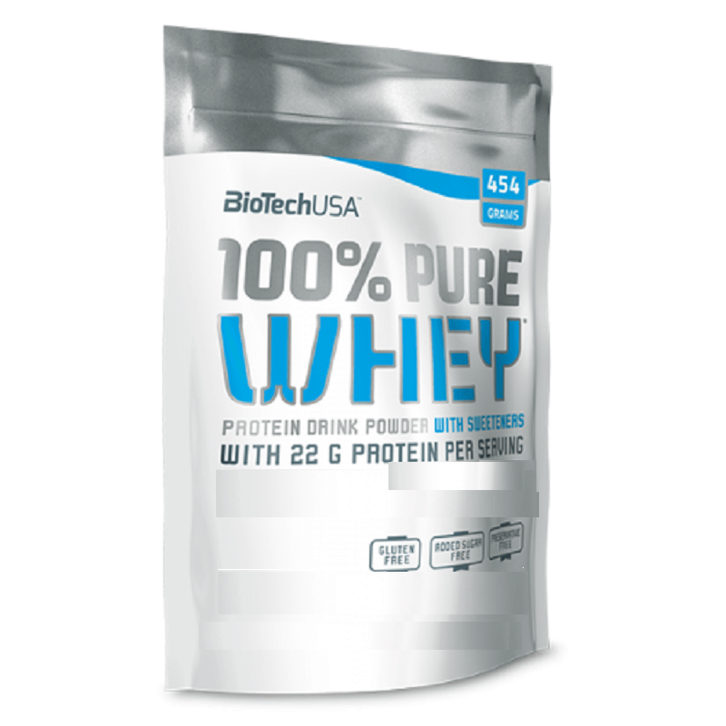 Pudra Proteica, 100% Pure Whey Cookies Cream, 454 gr, Biotech Vitamine si suplimente