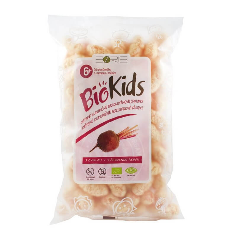 Pufuleti Eco cu sfecla rosie, 55 gr, Biokids