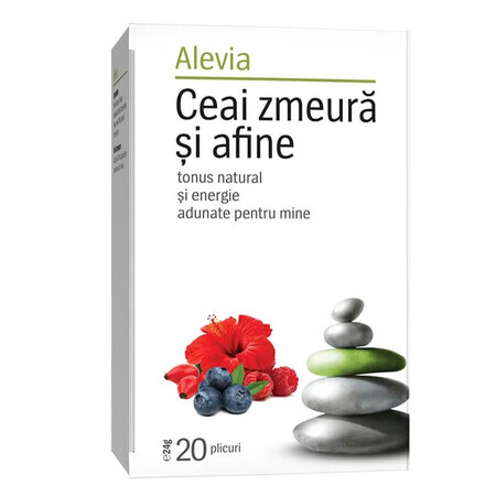 Ceai cu zmeura și afine, 20 plicuri, Alevia