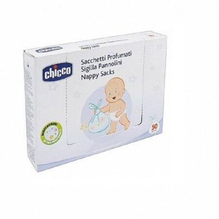 Saculeti parfumati pentru scutece, 50 bucati, Chicco