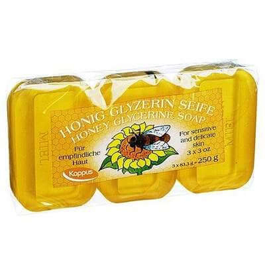 Săpun cu miere și glicerină, 3 buc, 250g, 0540, Kappus