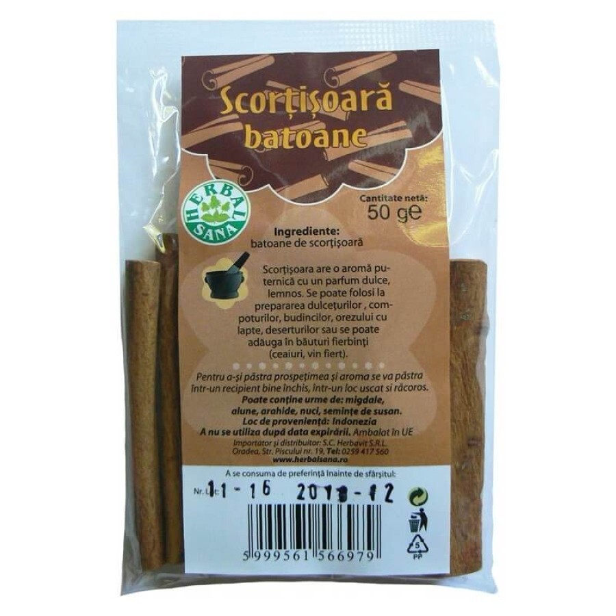 Scortisoara batoane, 50 gr, Herbal Sana