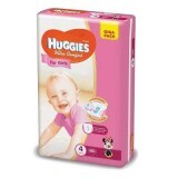 Scutece - Ultra Confort, Girls, nr 4, 8-14 Kg, 80 bucăți, Huggies