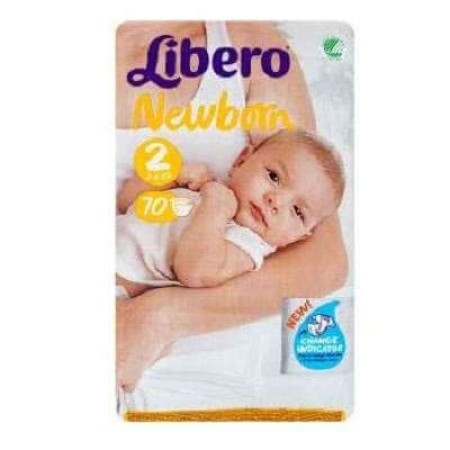 Scutece New Born Nr. 2, 3- 6 kg, 70 bucati, Libero