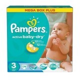 Scutece Nr. 3 Active Baby, 4-9 kg, 174 buc, Pampers