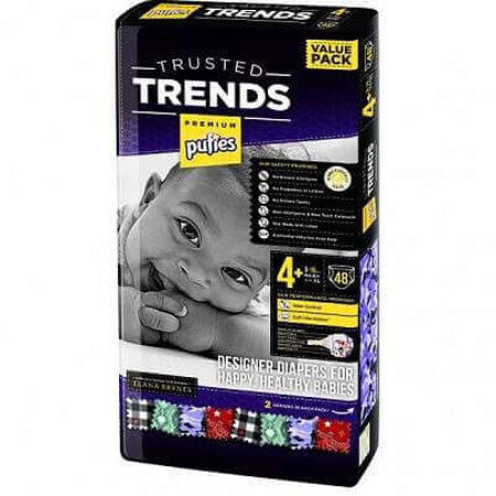 Scutece nr.4+ Pufies Trusted Trends Maxi, 9-16 kg, 48 buc, Ficosota Sintez