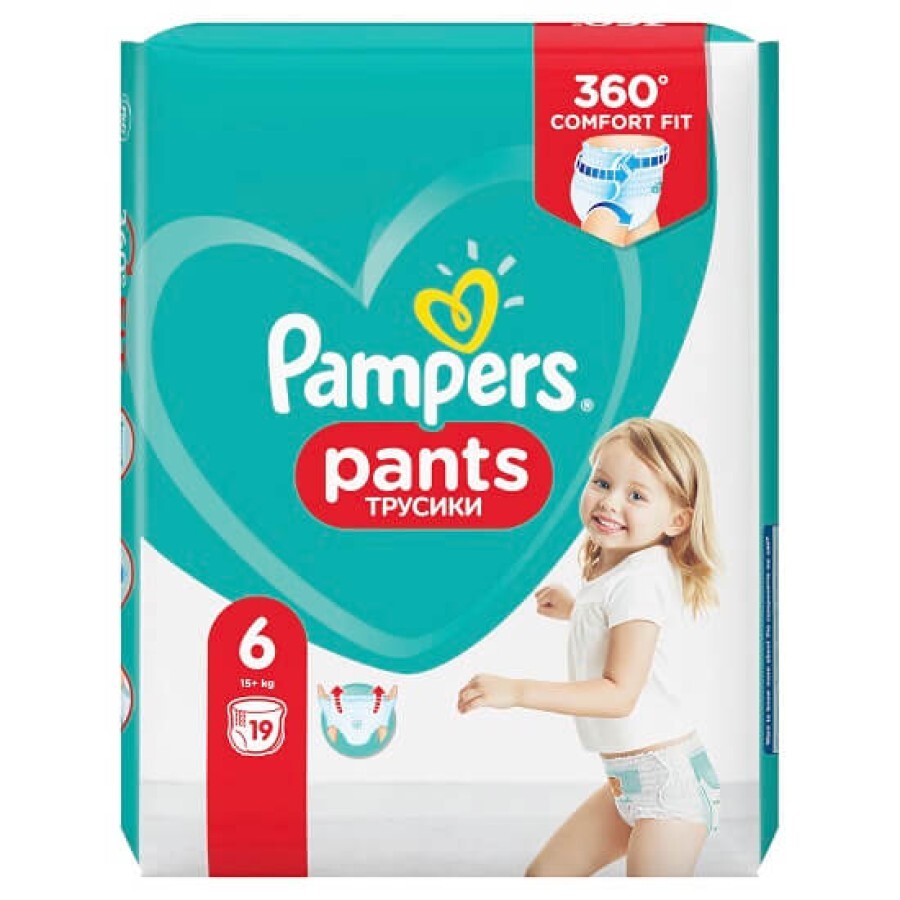 Scutece Pants Extra Large Unisex  Nr. 6, +16 kg, 19 bucati, Pampers
