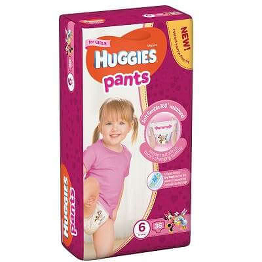 Scutece Pants nr. 6 Girl, 16-22 kg, 36 bucăți, Huggies