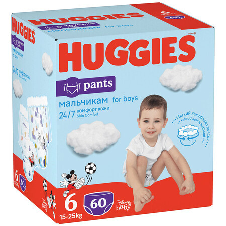 Pañales Soft Comfort Niño nº 6, 15-25 kg, 60 piezas, Huggies