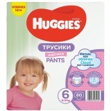 Scutece Pants Soft Comfort Girl Nr. 6, 15-25 kg, 60 bucati, Huggies
