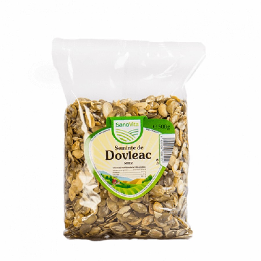 Seminte de dovleac, 500 g, Sanovita