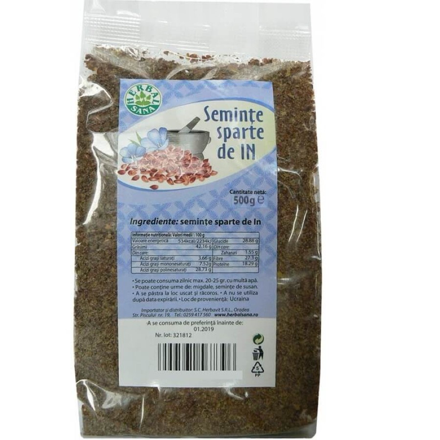 Seminte de in sparte, 500 g, Herbal Sana