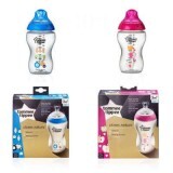 Set 2 biberoane decorate tetina silicon Closer to Nature, 340 ml, 42262181, Tommee Tippee