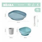 Set pentru masa din silicon, jungle, 4 piese, Beaba