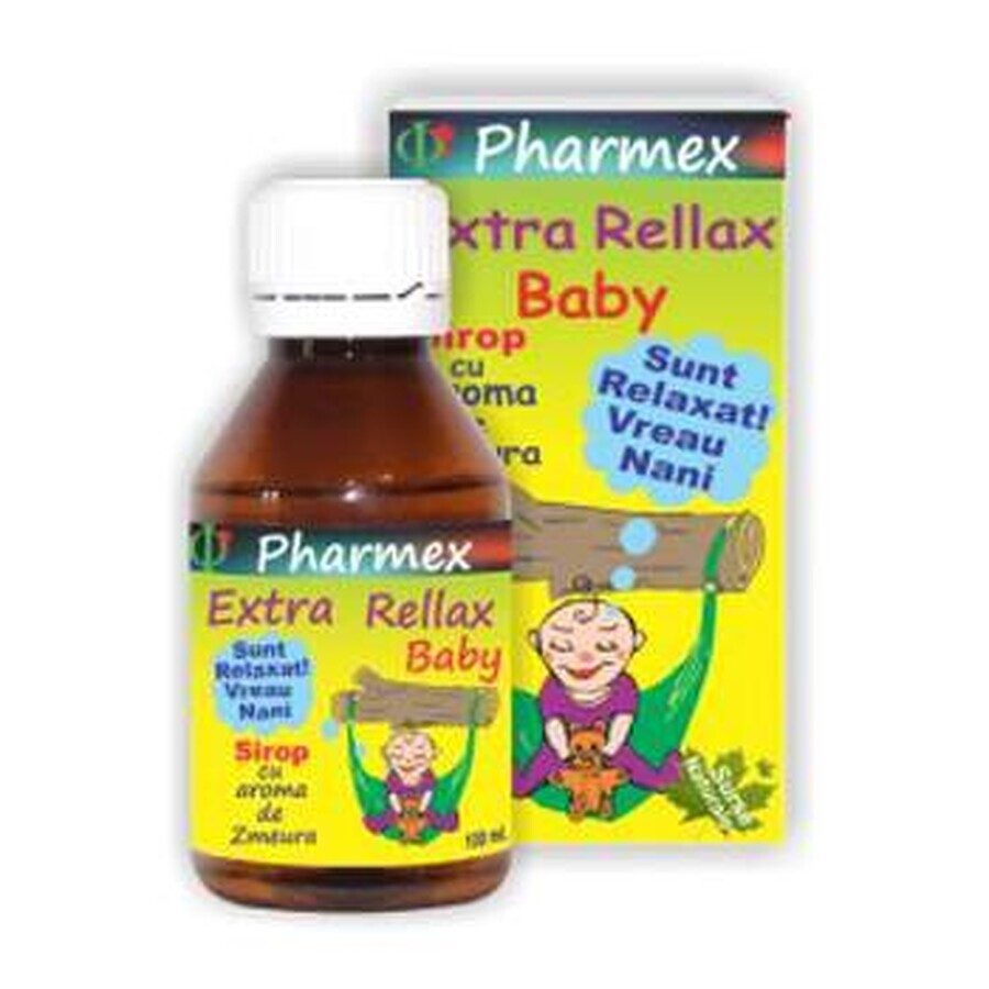 Sirop cu aromă de zmeură, Extra Rellax Baby, 200 ml, Pharmex