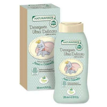 Soluție de curățare Bio delicată pentru corp și păr Dumbo, 200 ml, NaturaVerde