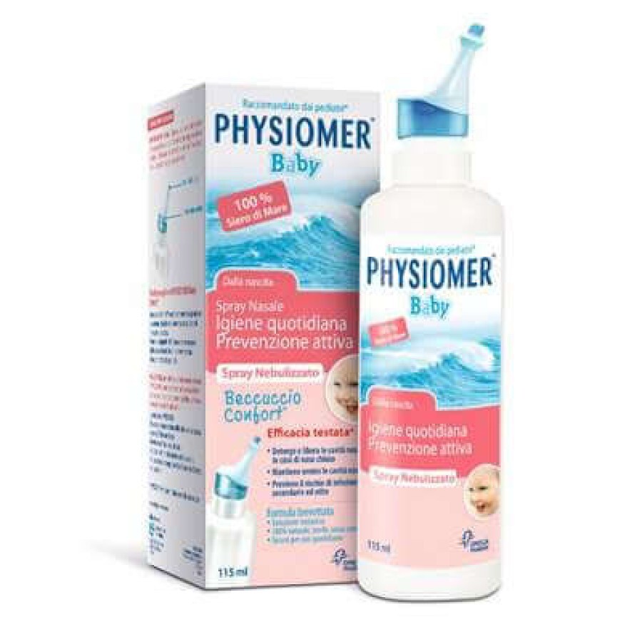 Spray cu soluție nazală Physiomer Baby, 115 ml, Omega Pharma