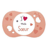 Suzeta din silicon Sym J'aime Ma Soeur, +6 luni, 055269, Luc Et Lea