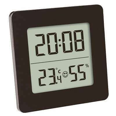 ceas de perete cu termometru si higrometru Termometru si higrometru digital cu ceas si alarma, 30.5038.01, TFA