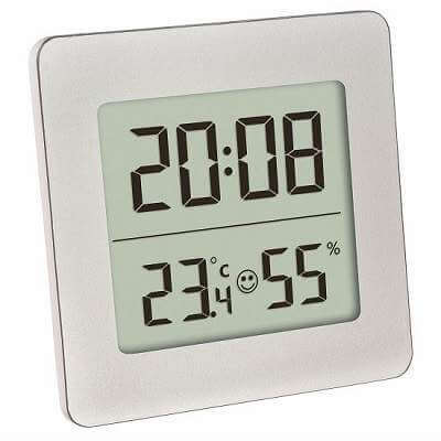 ceas de perete cu termometru si higrometru Termometru si higrometru digital cu ceas si alarma, 30.5038.54, TFA