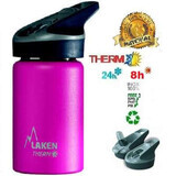 Termos inox cu capac automat Jannu Fucsia, 350ml, Laken