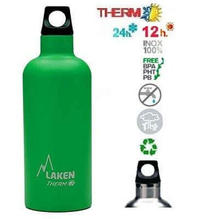 Termos inox Verde Futura, 500ml, Laken