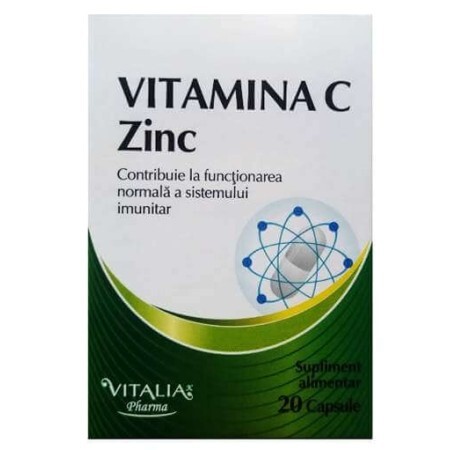 Vitamina C 320mg cu Zinc 5mg, 20 cps, Viva Pharma