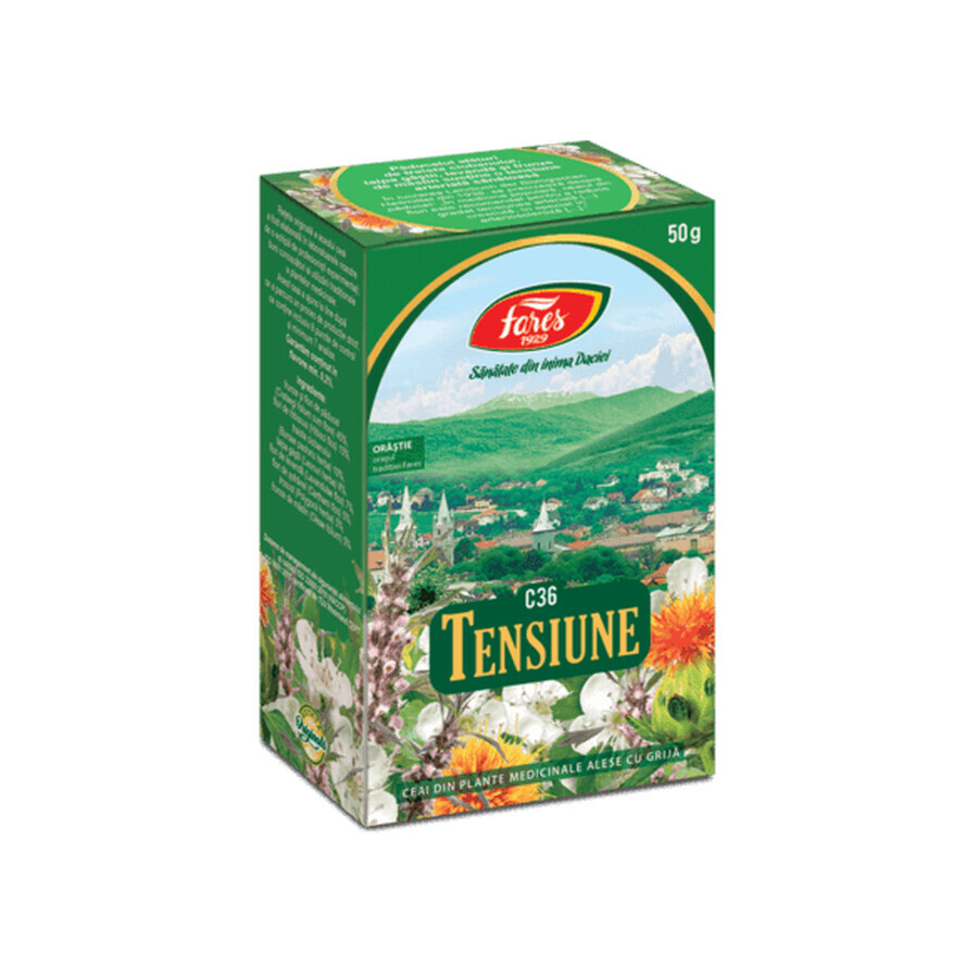 Ceai pentru tensiune, C36, 50 g, Fares