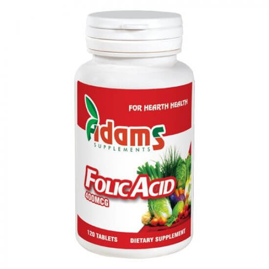 Acid Folic 400mcg, 30 tablete, Adams Vision