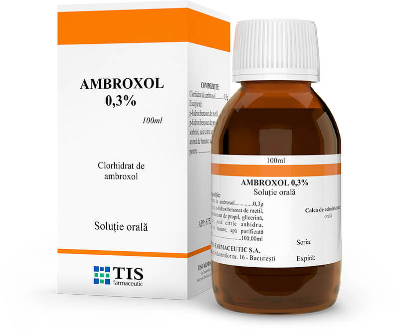 Ambroxol solutie orala 0.3%, 100 ml, Tis Farmaceutic