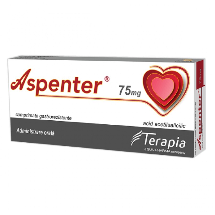 Aspenter 75 mg, 28 comprimate gastrorezistente, Terapia recenzii