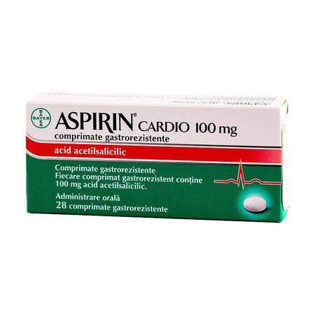 Aspirin Cardio 100mg, 28 comprimate, Bayer