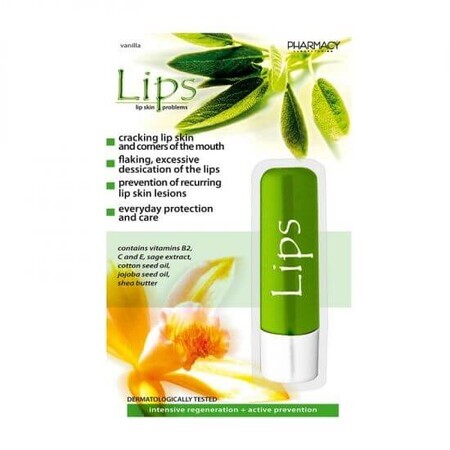 Balsam de buze Lips Vanilla, 3,8 g, Pharmacy Laboratories
