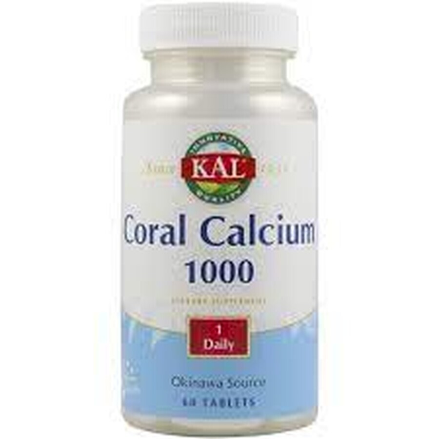 Calciu Coral 1000 Kal, 60 tablete, Secom