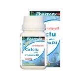 Calciu plus Vitamina D3, 30 comprimate, Pharmex