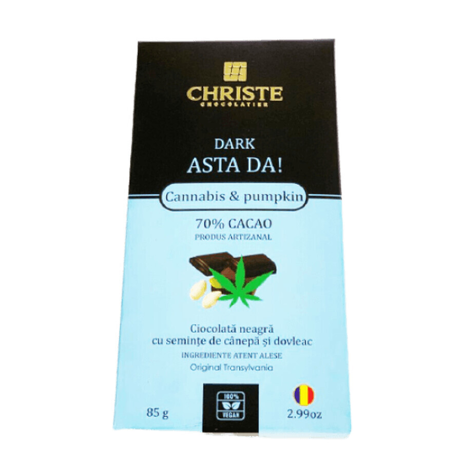 Ciocolata Dark Asta Da!, 85g, Christe Chocolatier