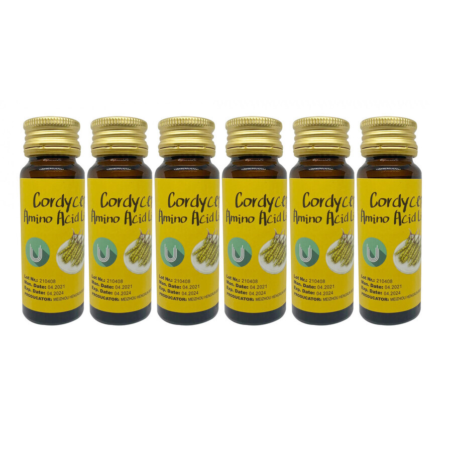 Cordyceps Amino Acid Liquid, 6 fiole x 30 ml, Meizhou Hengrun