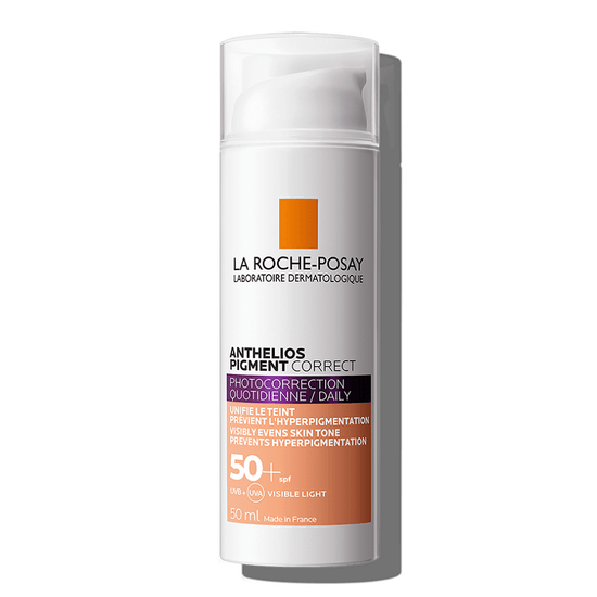 Crema anti-pete pigmentare cu SPF 50+ Anthelios Pigment Correct, 50ml, La Roche-Posay Frumusete si ingrijire