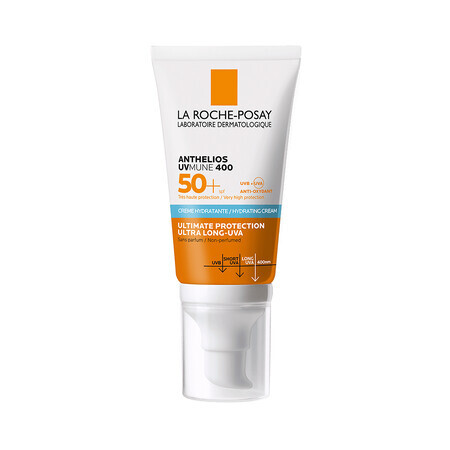 La Roche-Posay Anthelios Crema hidratanta fara parfum pentru protectie solara SPF 50+ UVmune, 50 ml